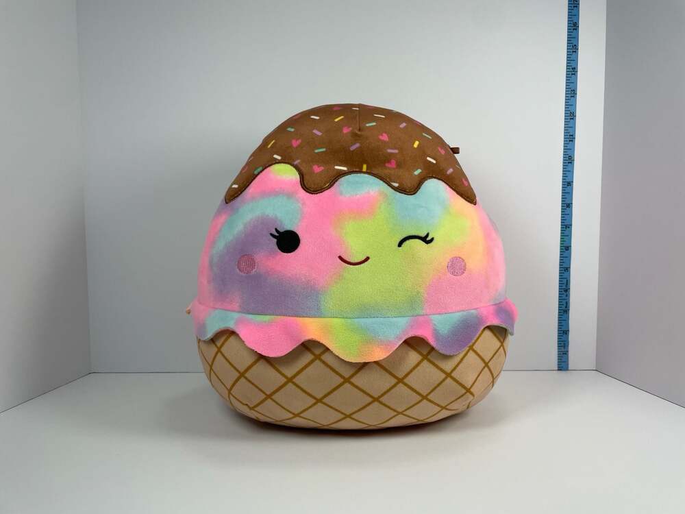 Squishmallows Glady the Rainbow Ice Cream Cone Plush